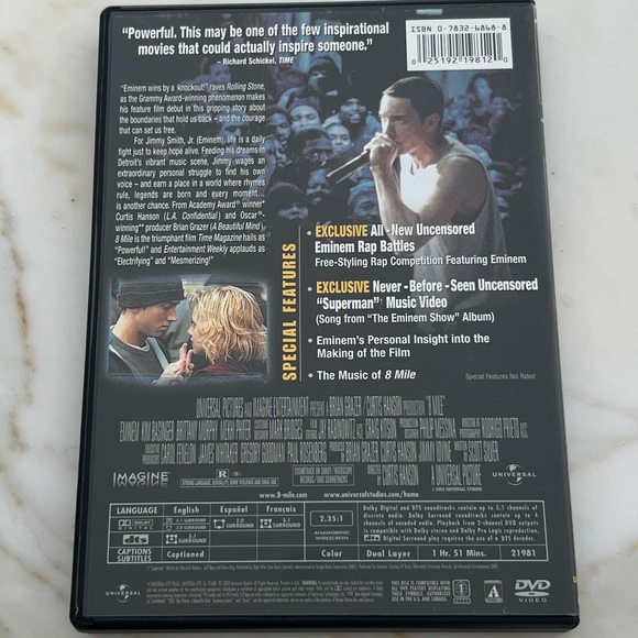 8 MILE WIDESCREEN DVD - Picture 3 of 3
